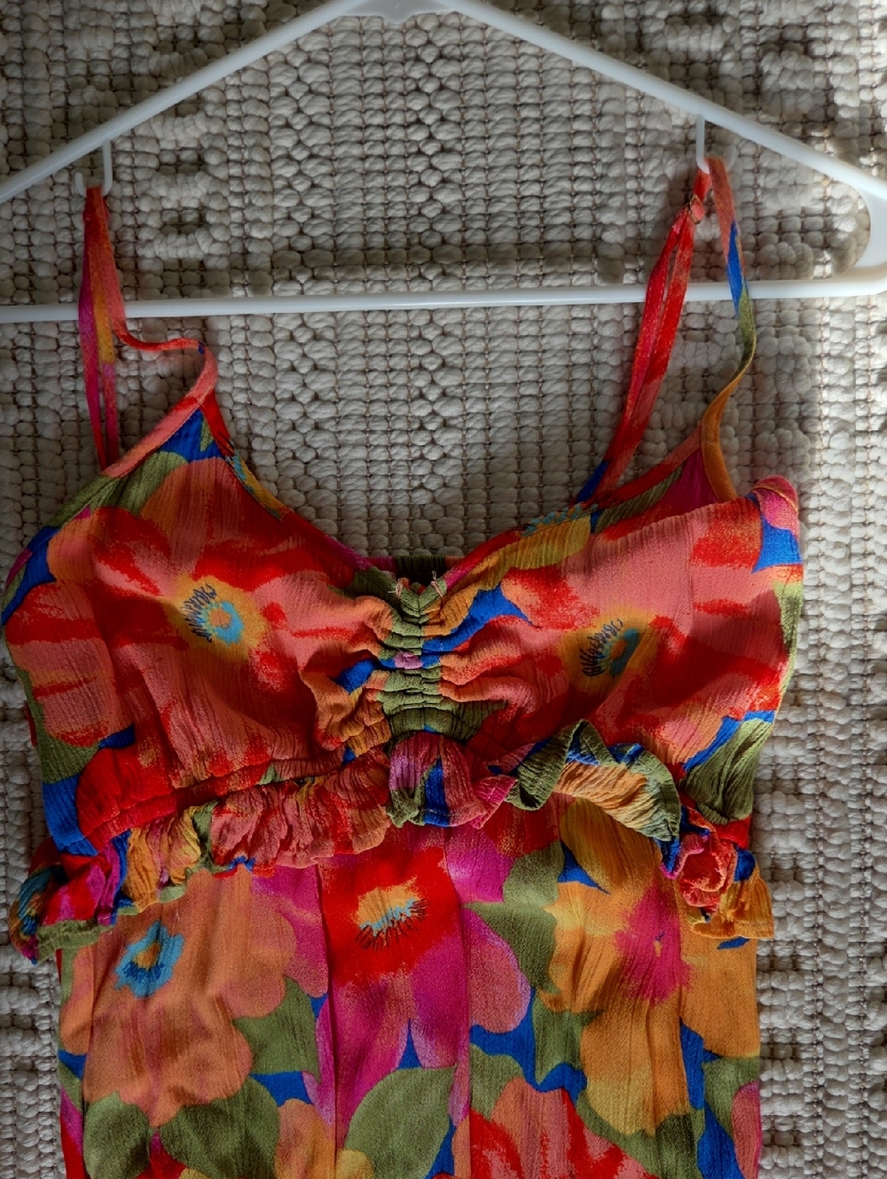 Billabong Multicolor Striped Summer Dress - Pink, Orange, Green & Blue Small - Picture 4 of 7